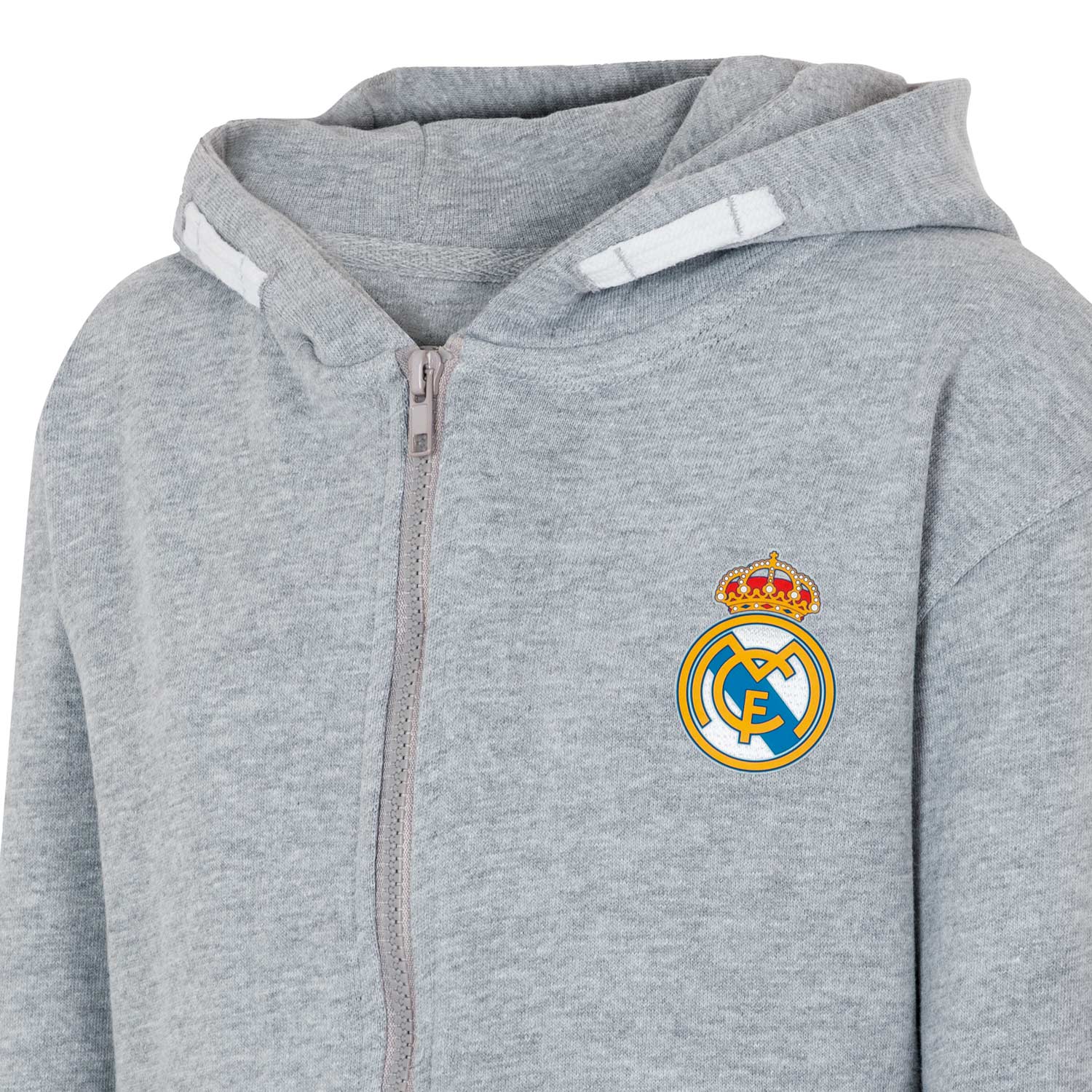 Kids Essentials Color Crest Full Zip Hoody Light Grey