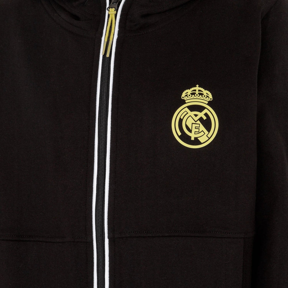 Kids Full Zip Hoody Black/Lime