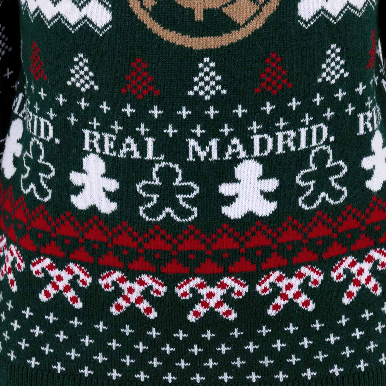 Kids Christmas Sweater Crest Green/Multicolor