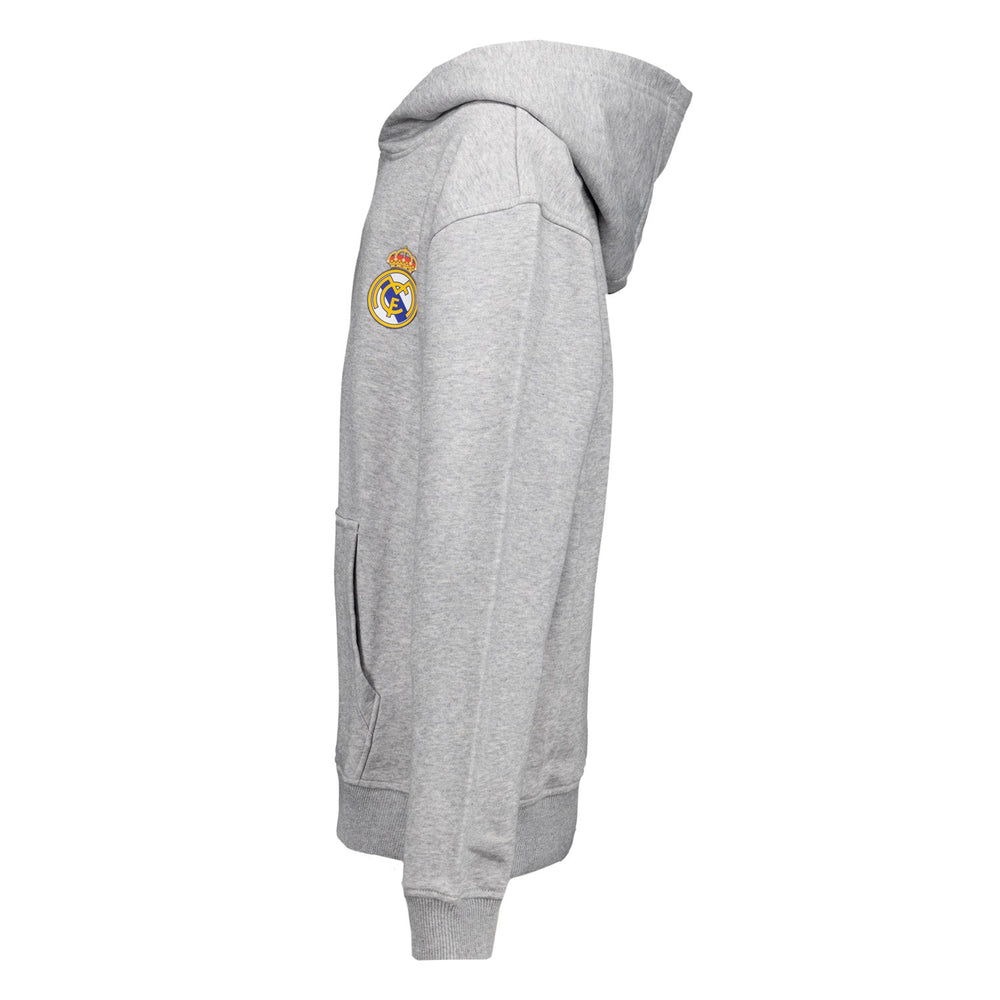 Kids ECO Essentials Real Madrid Color Crest Hoodie Light Grey