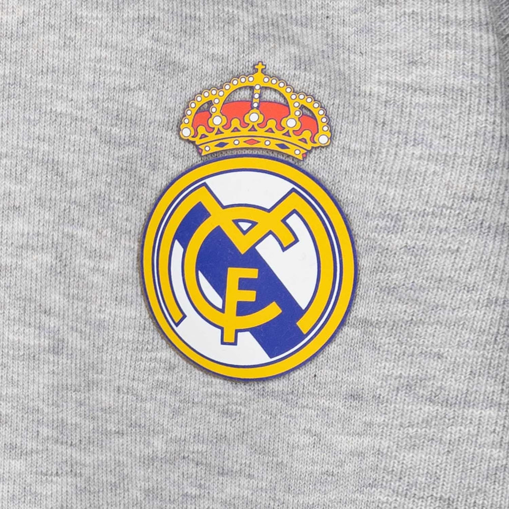 Kids ECO Essentials Real Madrid Color Crest Hoodie Light Grey