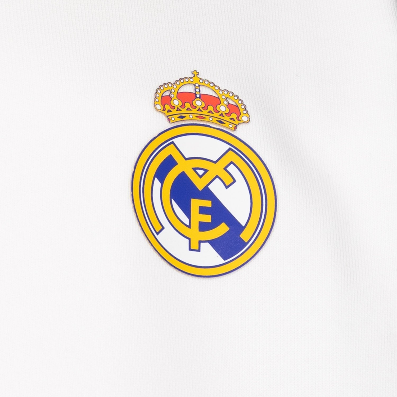 Kids ECO Essentials Real Madrid Color Crest Zip Hoodie White