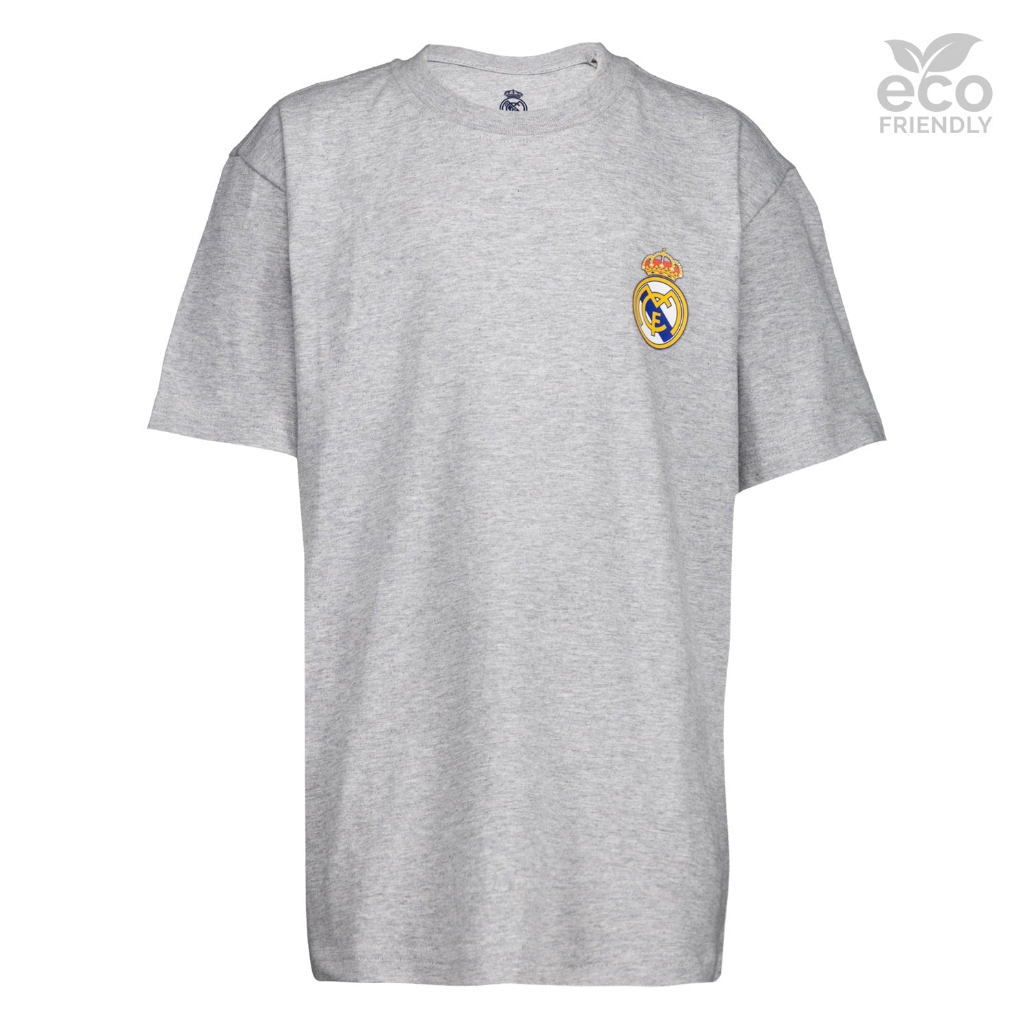 Kids ECO Essentials Real Madrid Color Crest T-Shirt Light Grey