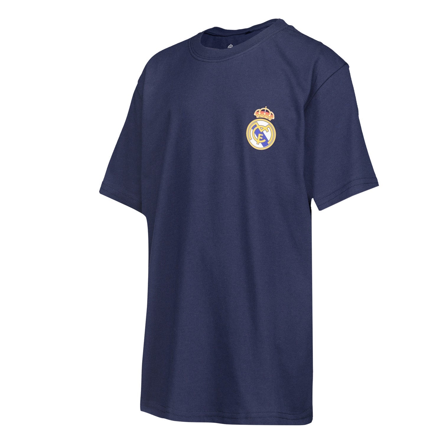 Kids ECO Essentials Real Madrid Color Crest T-Shirt Navy