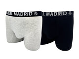 2 Pack Calzoncillos Boxers Niño Gris/Negro