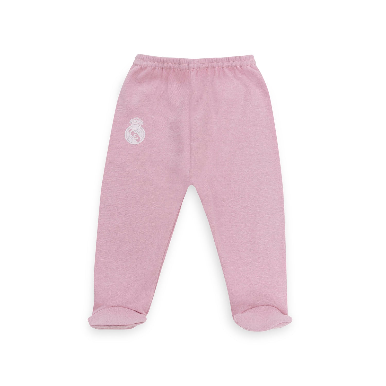 Set Gorro, Camiseta, Polainas, Babero y Manoplas Bebé Rosa Real Madrid