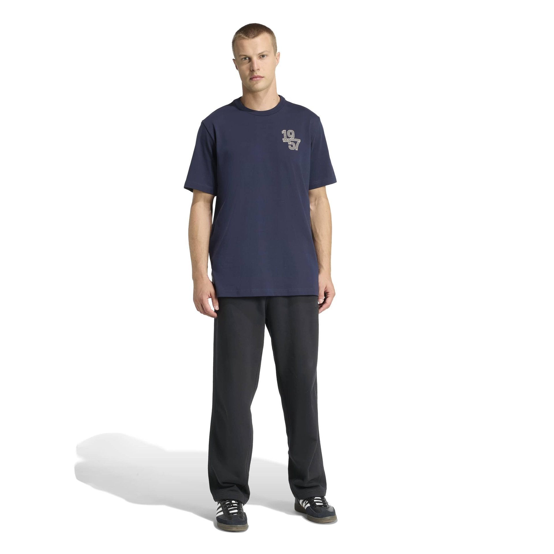 Mens adidas Heritage Pack T-Shirt Navy | 1957