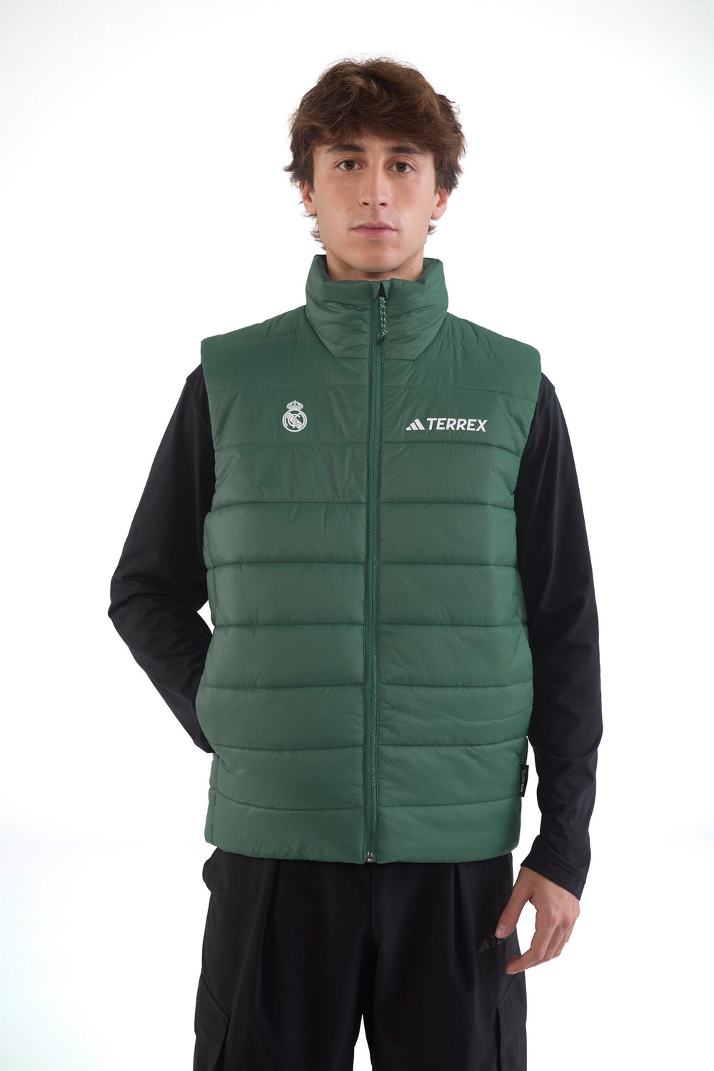 Mens adidas Terrex CLIMAWARM Rain Padded Vest Green
