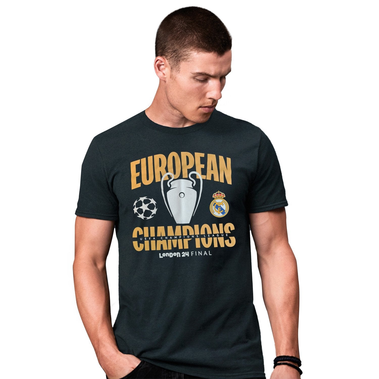 メンズ UCL チャンピオンズ 15 Tシャツ ブラック – レアル・マドリード