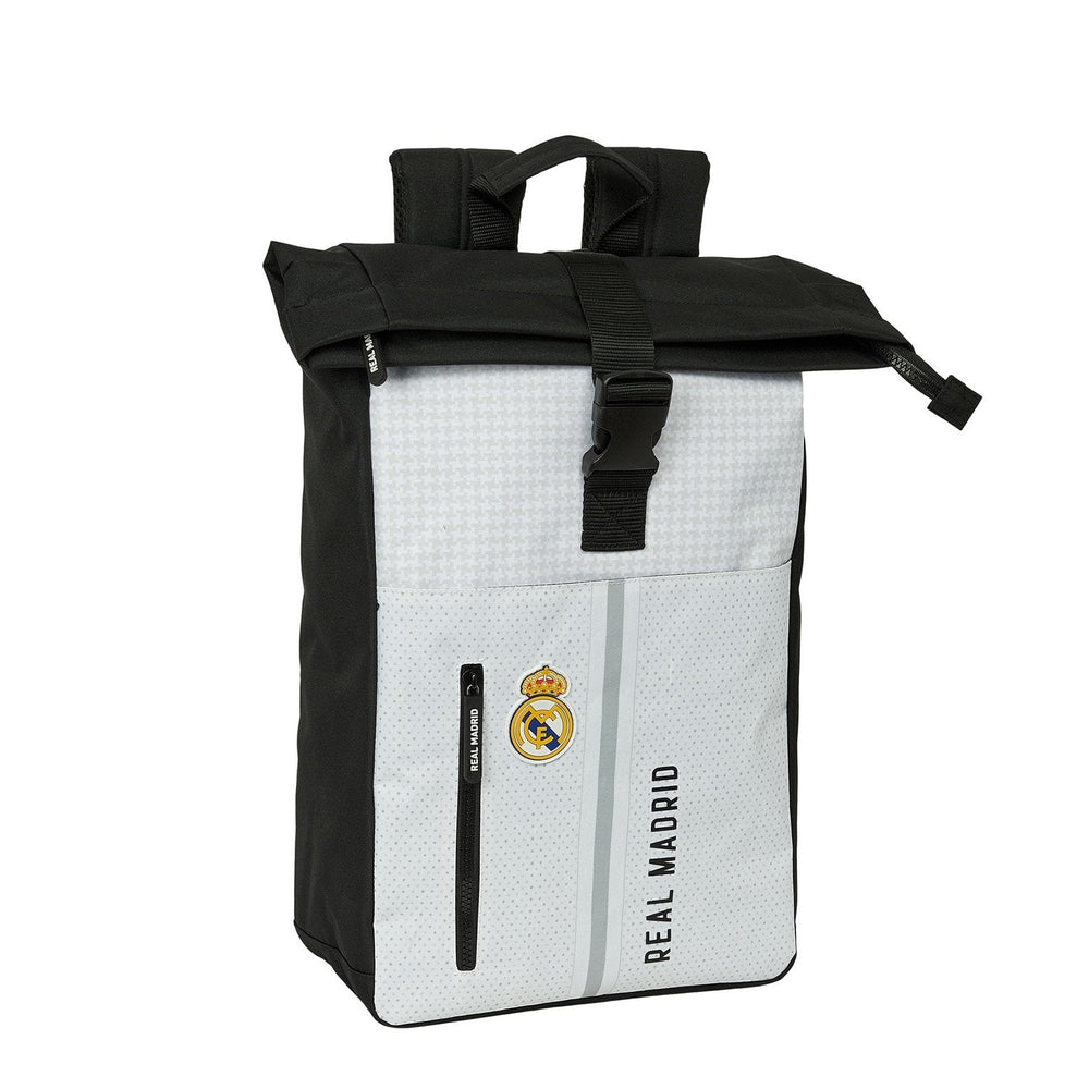 Flap Backpack Laptop 15,6´´ White/Black Real Madrid