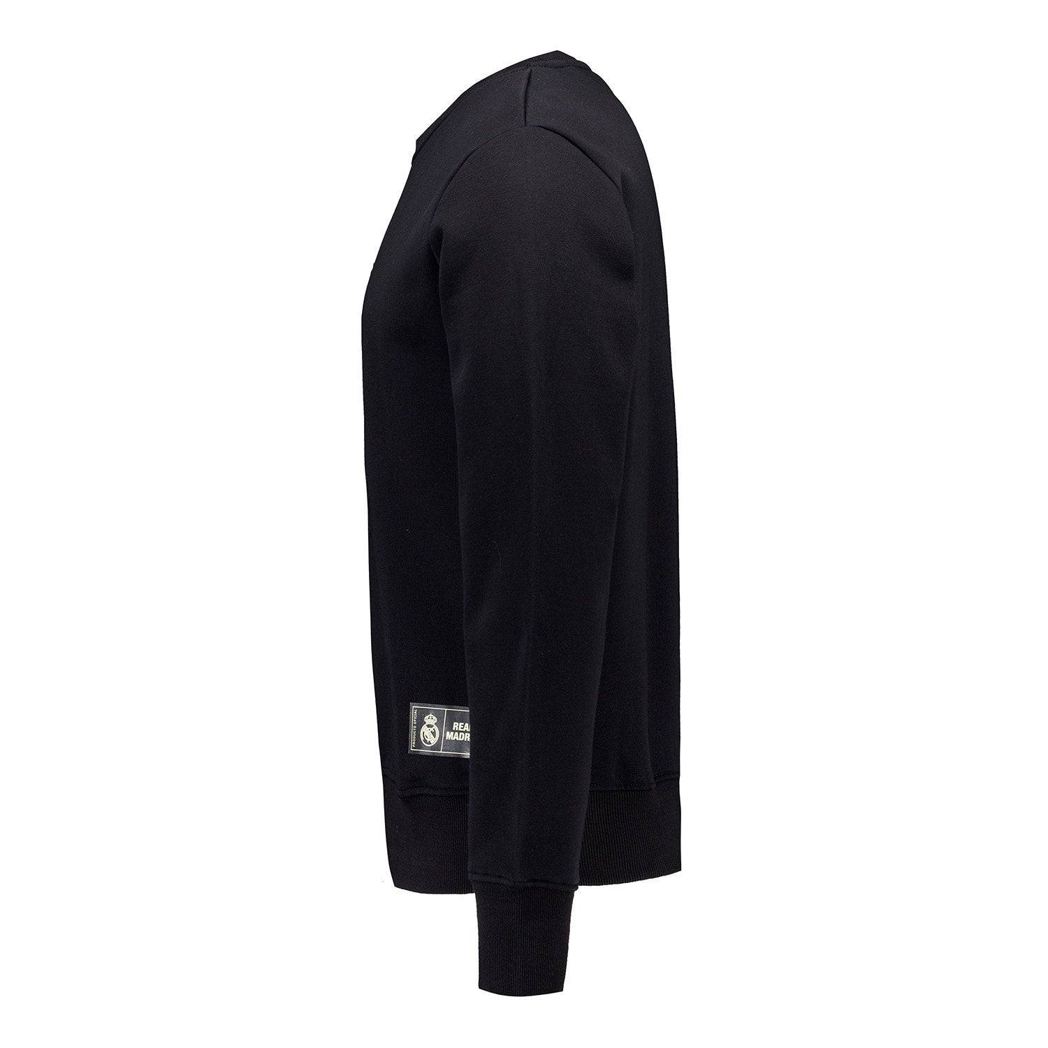 Mens Blackout Sweatshirt Crest Black Real Madrid