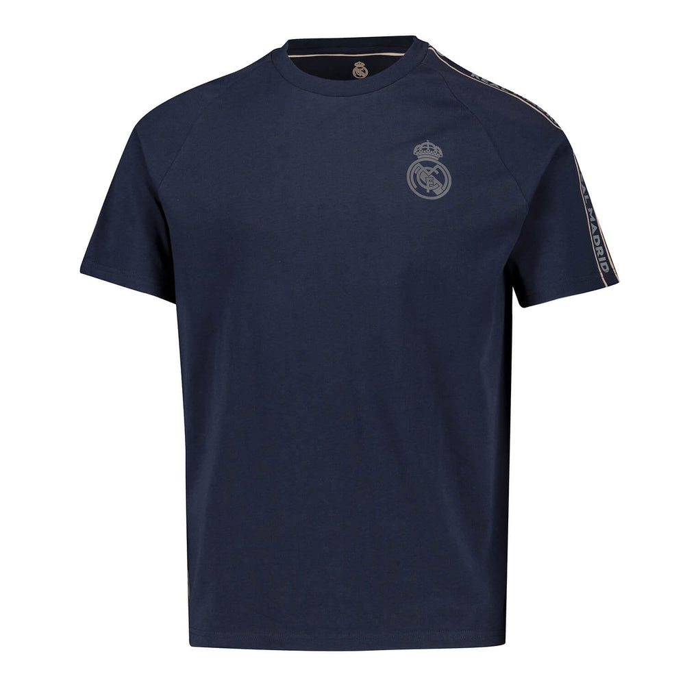 Mens Tape T-Shirt Navy Real Madrid