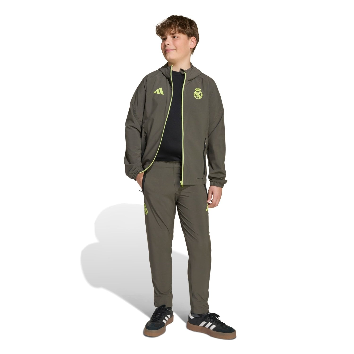 Kids Tiro Vis Tech Competition Pants Grey/Lime Green