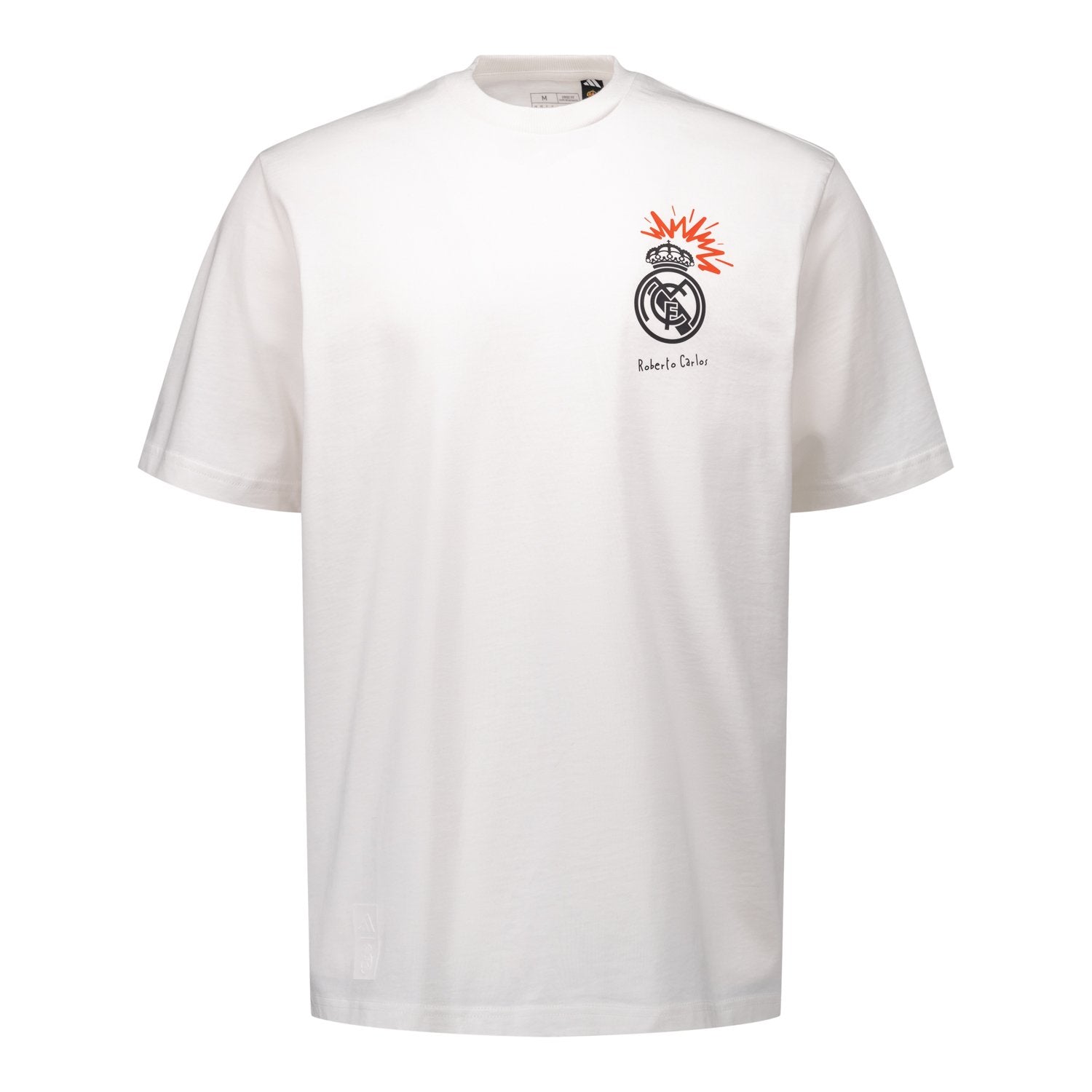 Mens T-Shirt Roberto Carlos adidas Magic Moments White