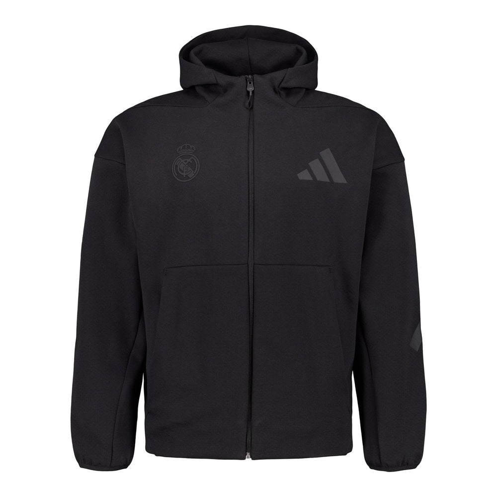 Mens adidas Real Urban Full Zip Hoodie Black