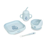 Set Stoviglie 4 Pezzi in Silicone Blu Real Madrid