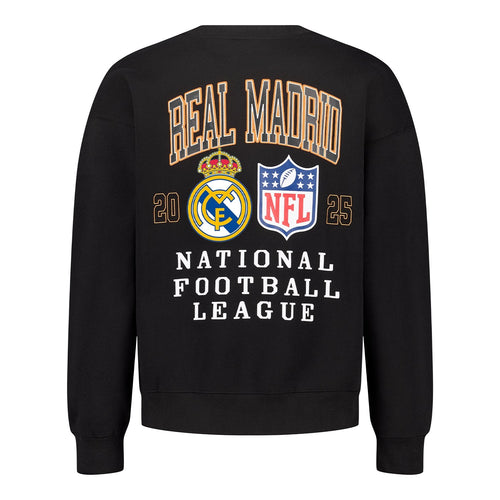 Mens Real Madrid x NFL Crew Sweatshirt Black