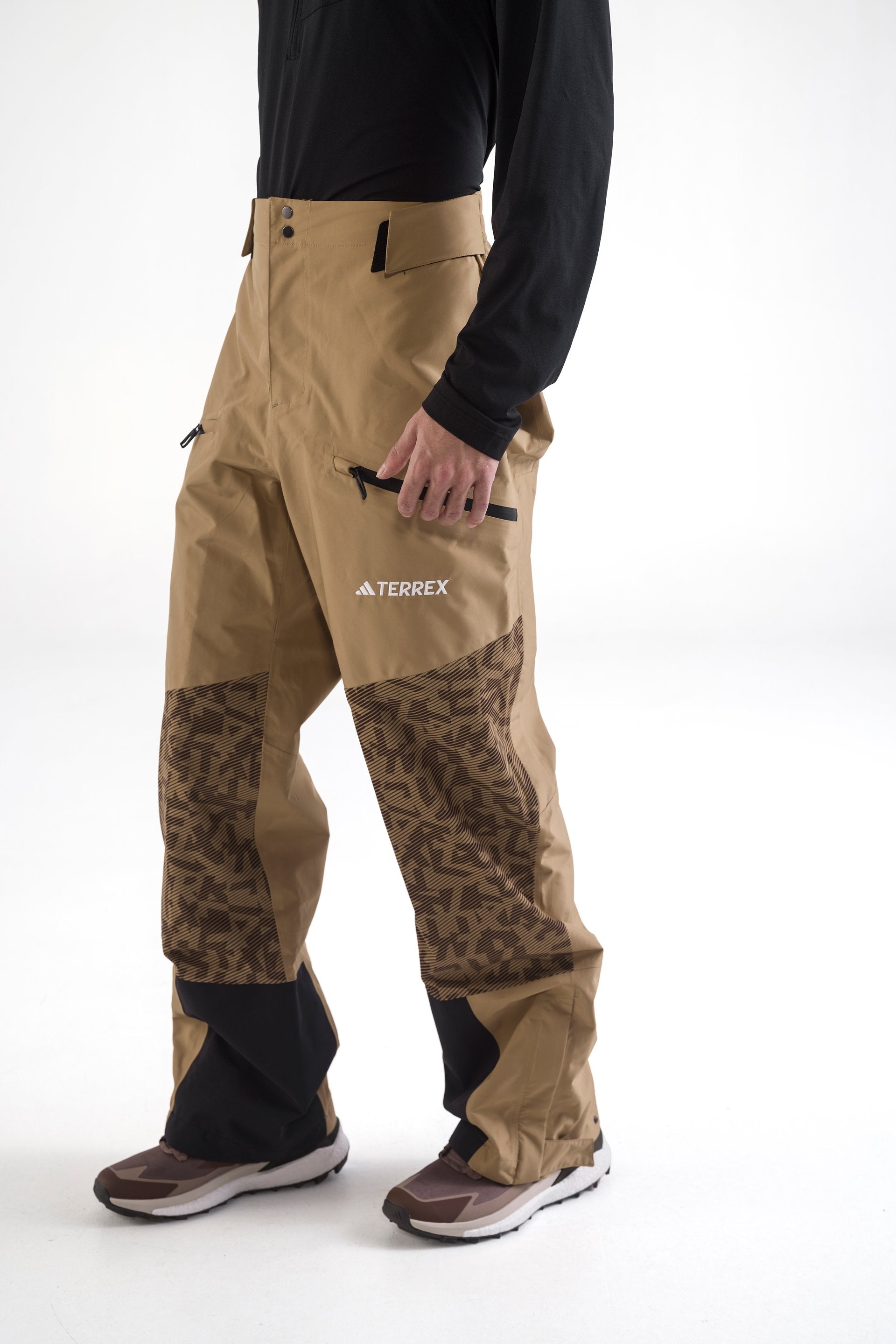 Mens adidas Terrex CLIMAPROOF+ Snow Pants Brown