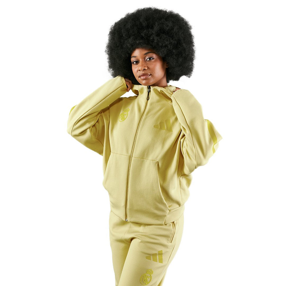 Womens adidas Real Urban Full Zip Hoodie Yellow