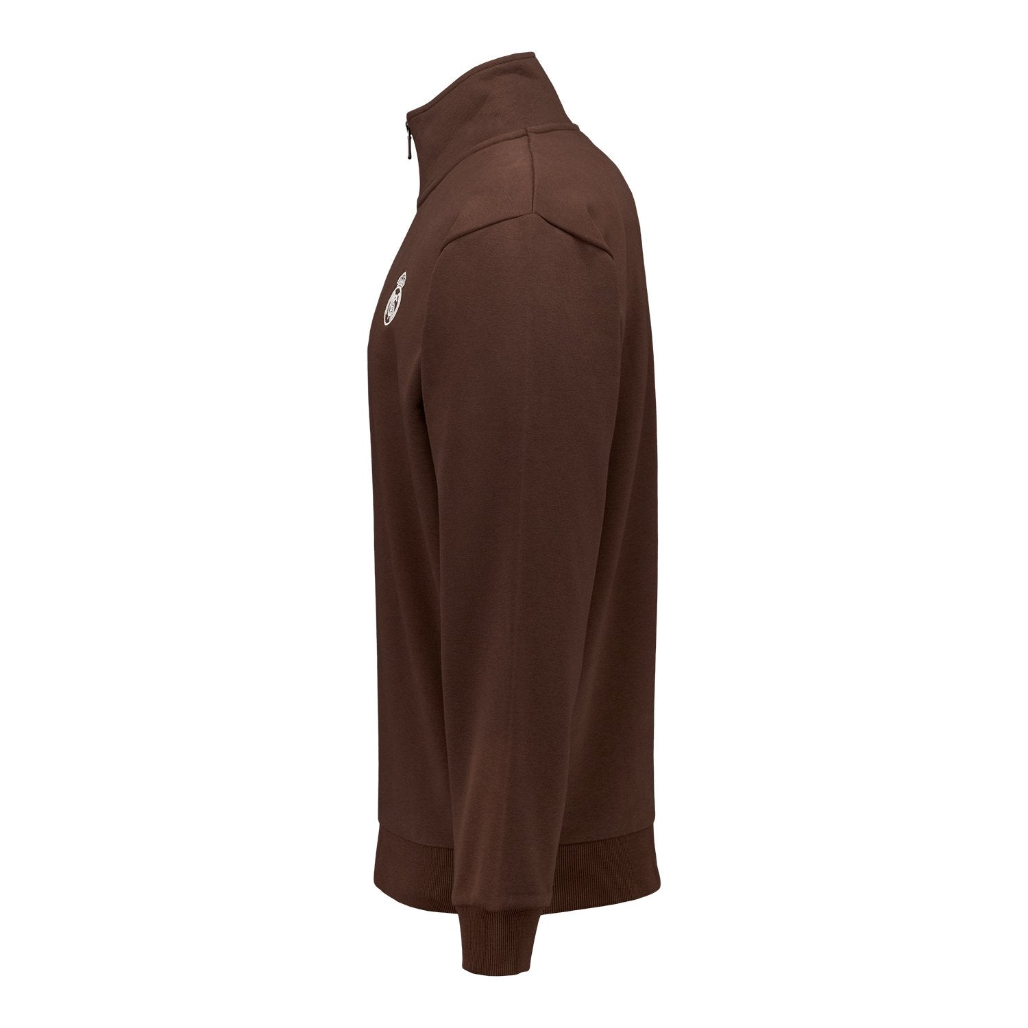 Mens Classic Zip Sweatshirt Brown