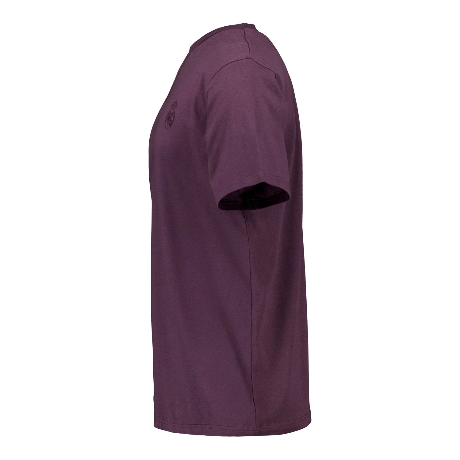 Mens Plum Noir Stitch Neck T-Shirt Plum