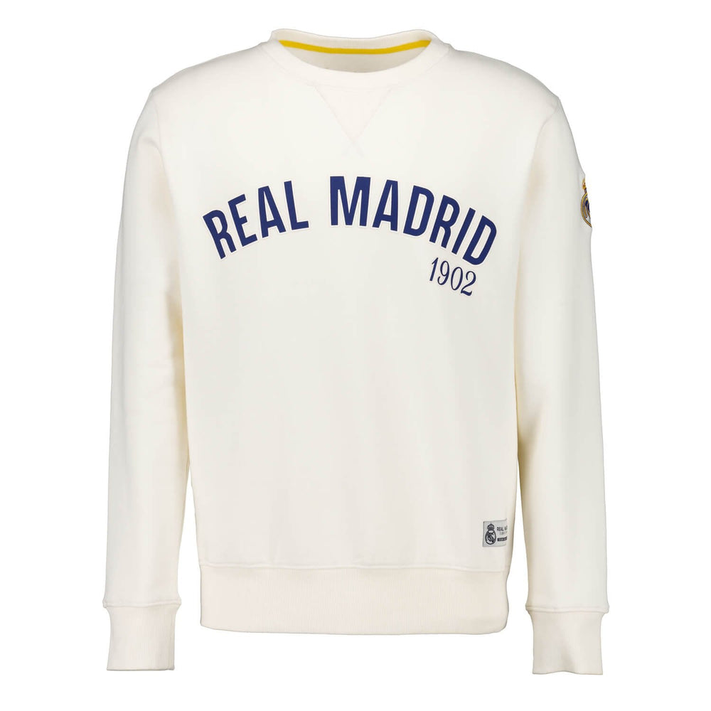Mens Baseball Crewneck Sweatshirt Off White Real Madrid