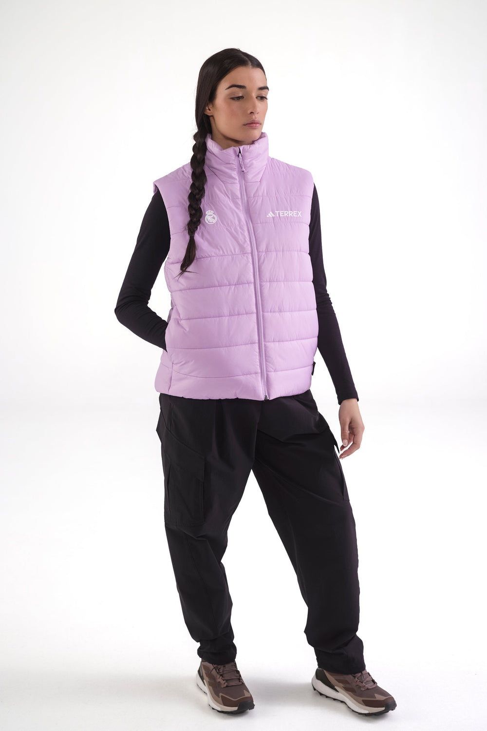 Womens adidas Terrex CLIMAWARM Rain Padded Vest Pink