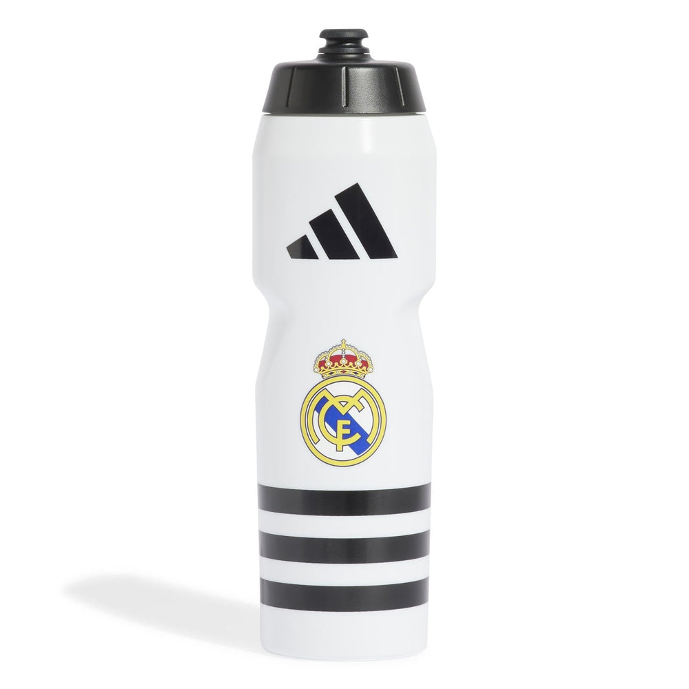 Bouteille D'Eau Real Madrid CyP Brands 550 Ml Acier Inoxydable - Hermétique Avec Lettre Personnalisée Blanc