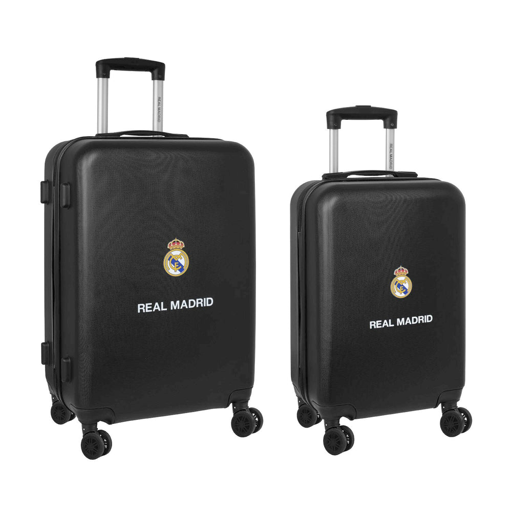 Set 2 Trolleys: Cabin 20'' + Medium 24'' Navy Real Madrid