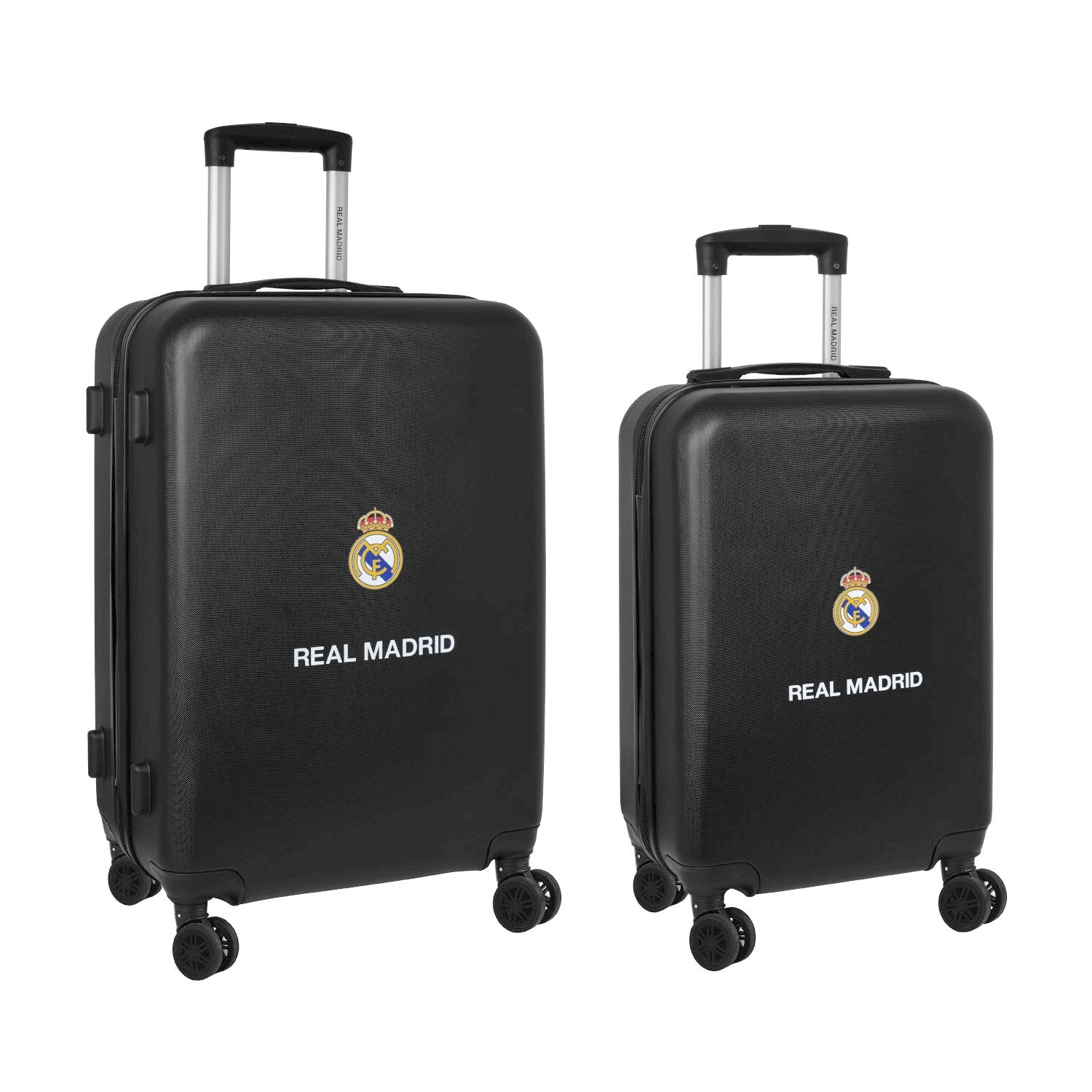Set 2 Trolleys: Cabin 20'' + Medium 24'' Navy Real Madrid