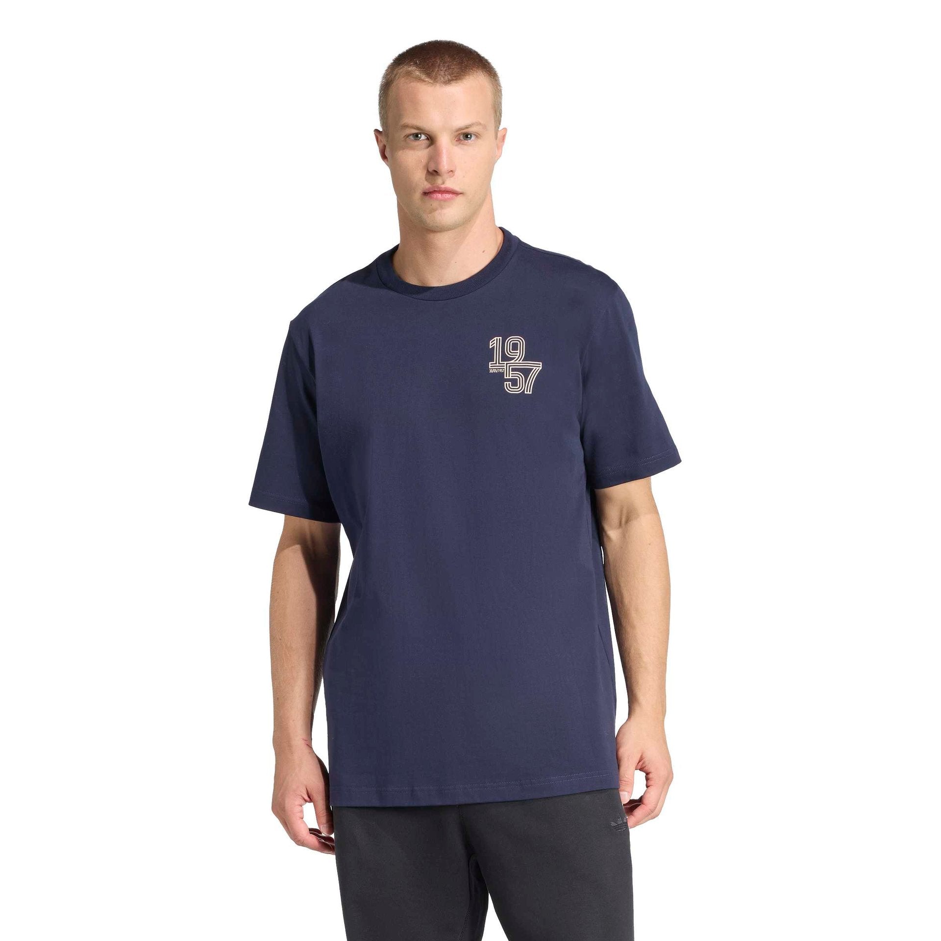 Mens adidas Heritage Pack T-Shirt Navy | 1957 – Official Real