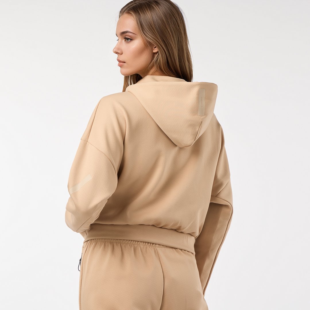 Womens Adidas Real Urban Full Zip Beige