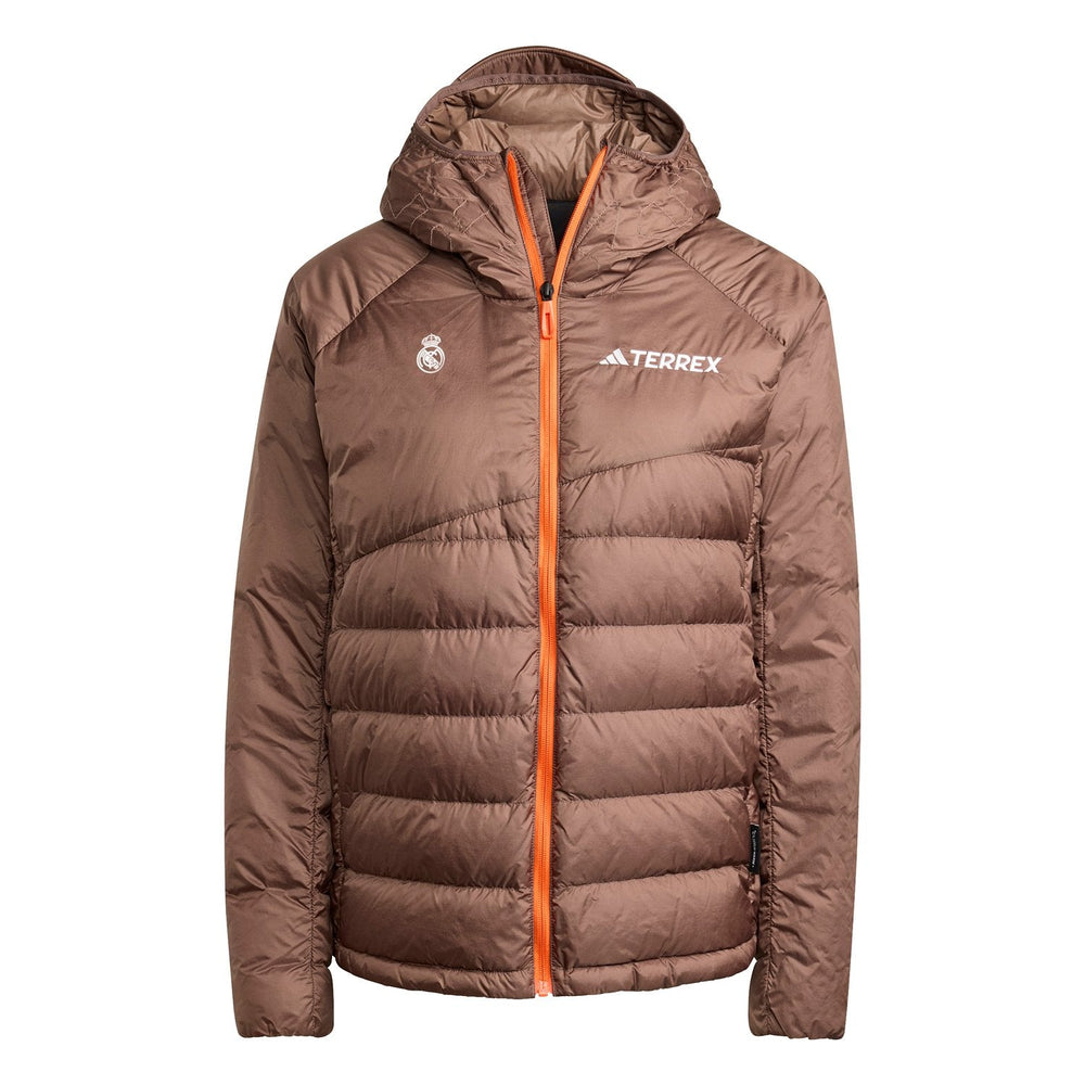 Womens adidas Terrex CLIMAWARM+ Rain Jacket Brown