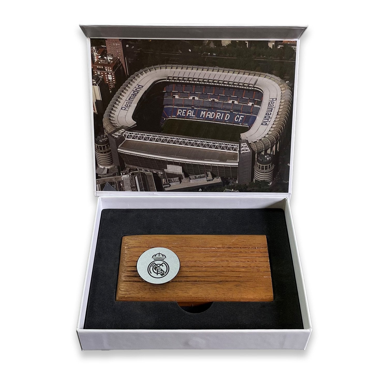 Santiago Bernabéu Stadium Real Madrid Locker Room Piece – Brown Wood Teak