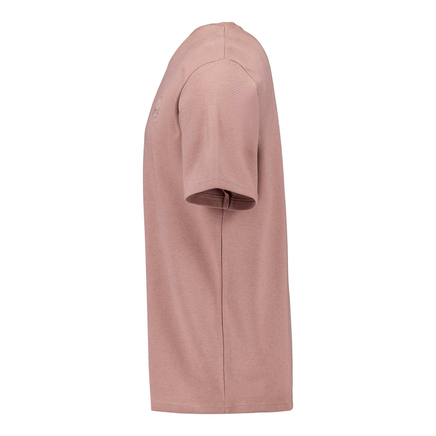 Mens Plum Noir Rib T-Shirt Dusky Pink