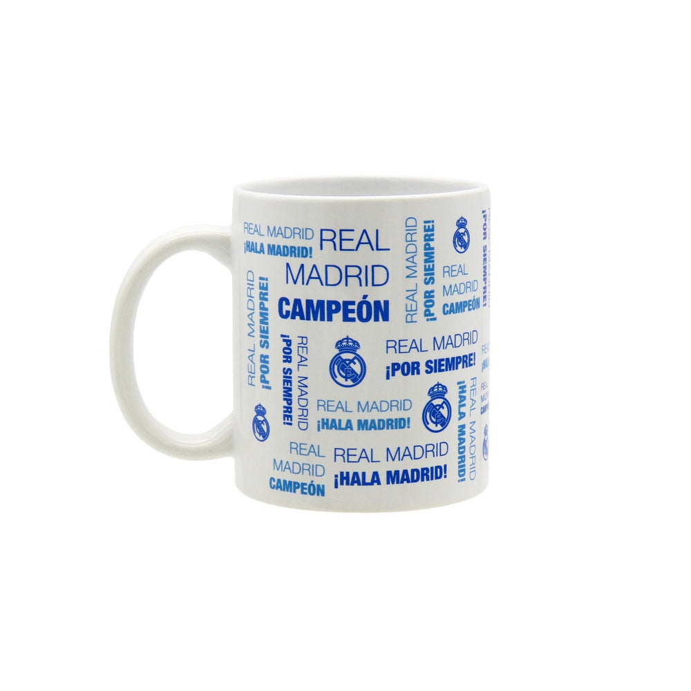 300ml Ceramic Text Mug White/Blue Real Madrid