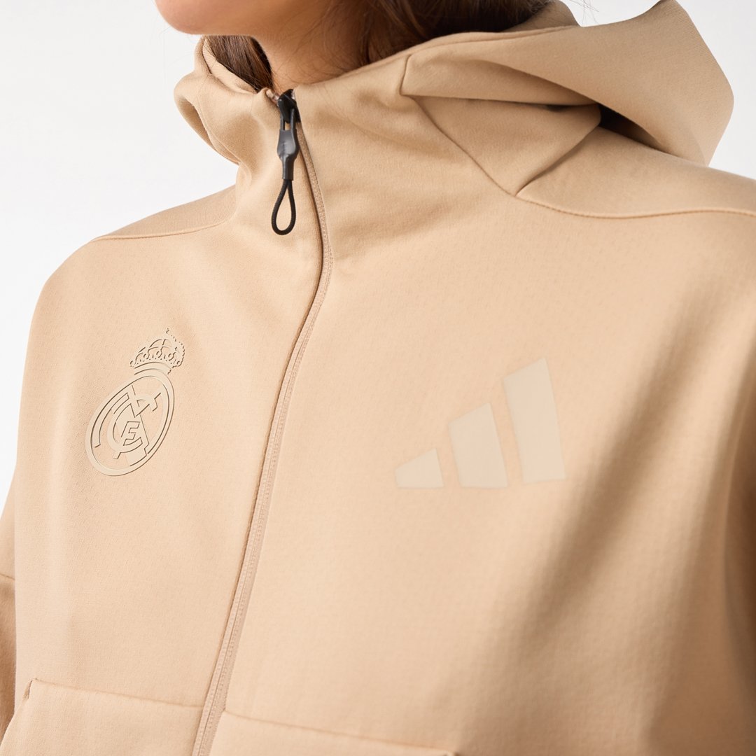 Womens Adidas Real Urban Full Zip Beige