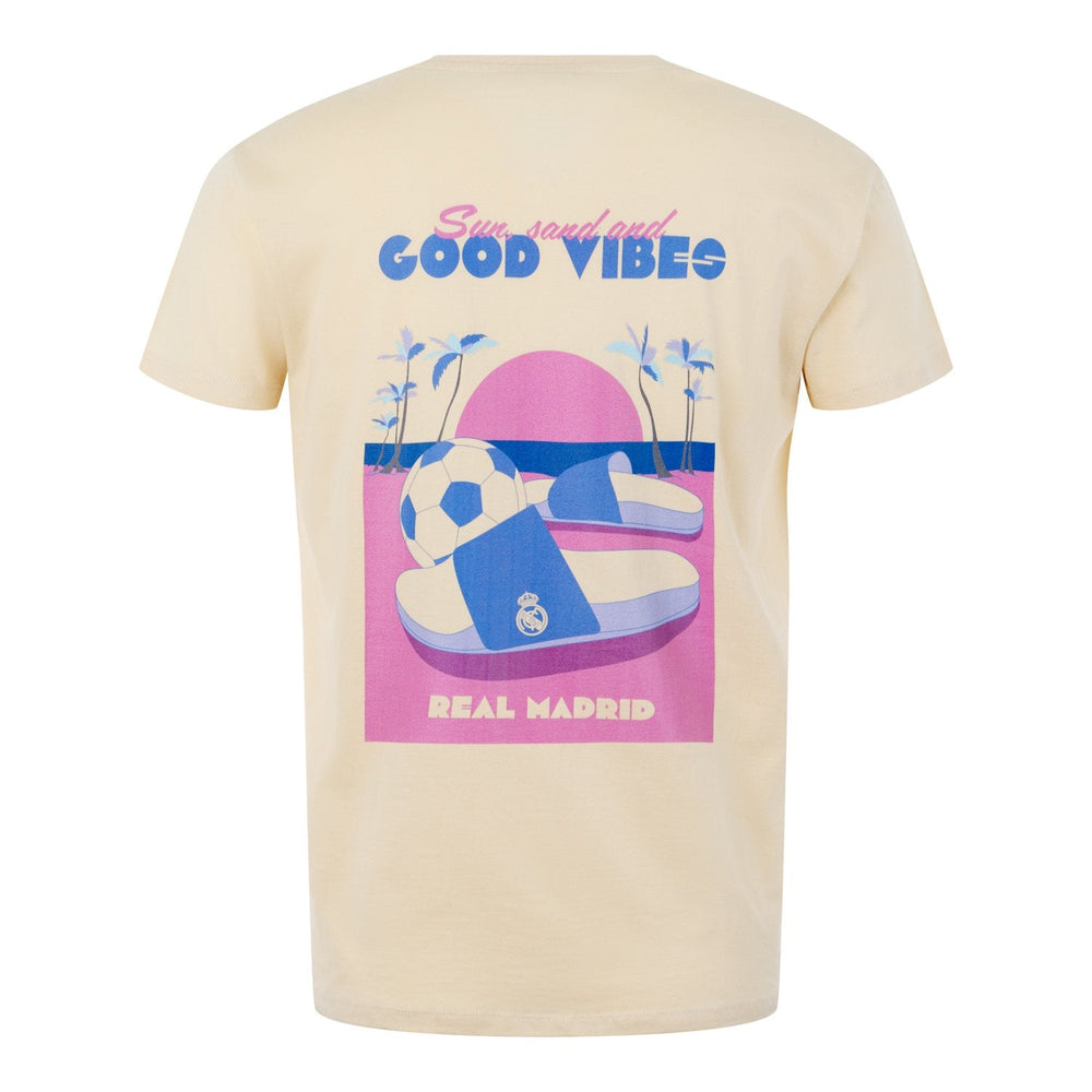 Mens Pink Summer Vibes T-Shirt Beige