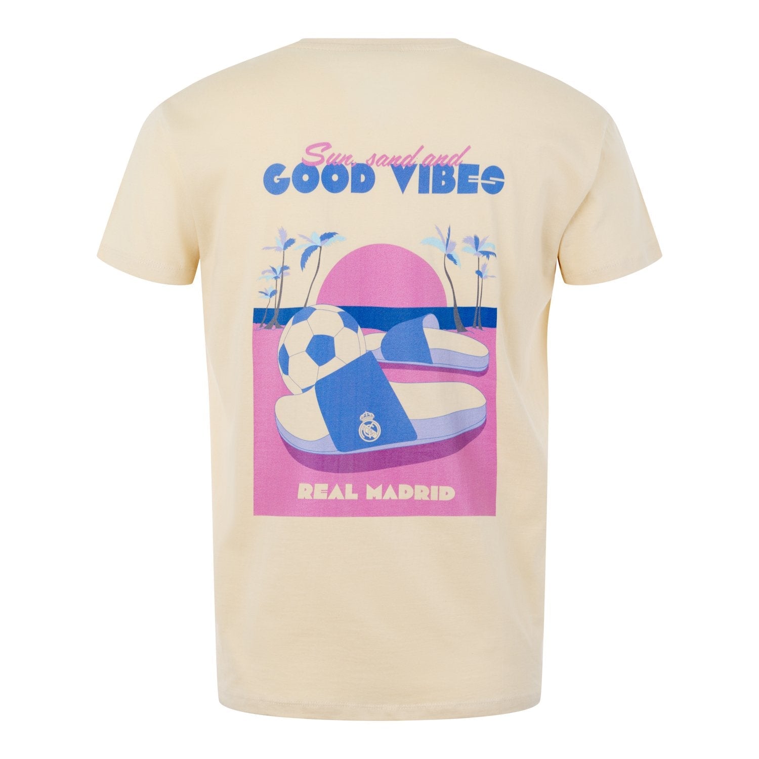 Mens Pink Summer Vibes T-Shirt Beige