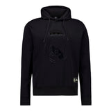 Sudadera Capucha Hombre Blackout Escudo Negra Real Madrid