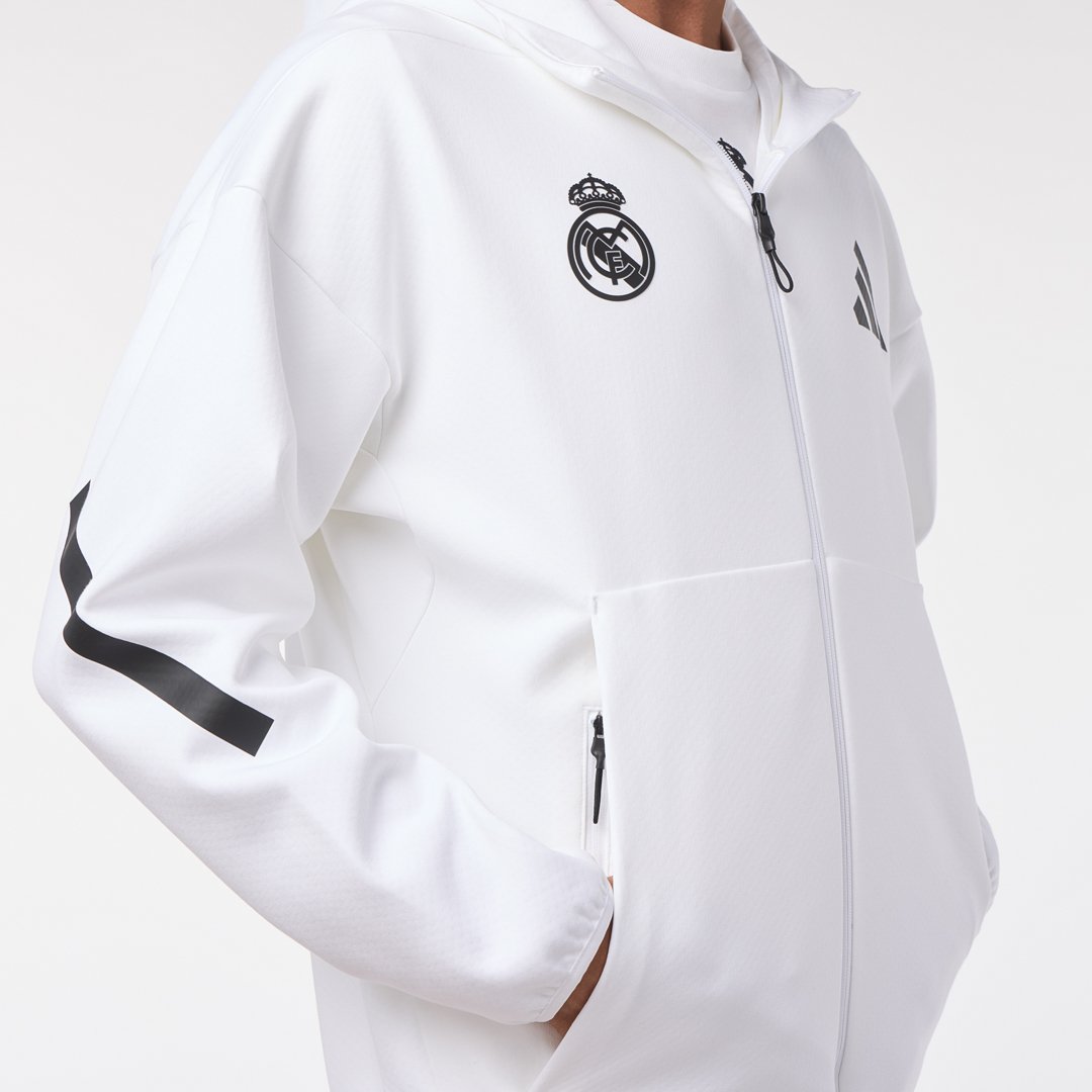 Men's Zip Jacketadidas Real Urban White – レアル・マドリードCF公式