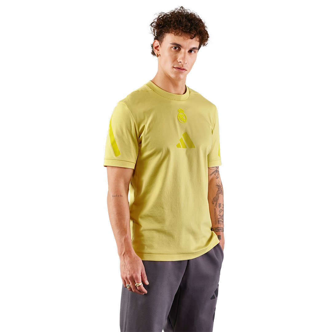 Mens adidas Real Urban T-Shirt Yellow