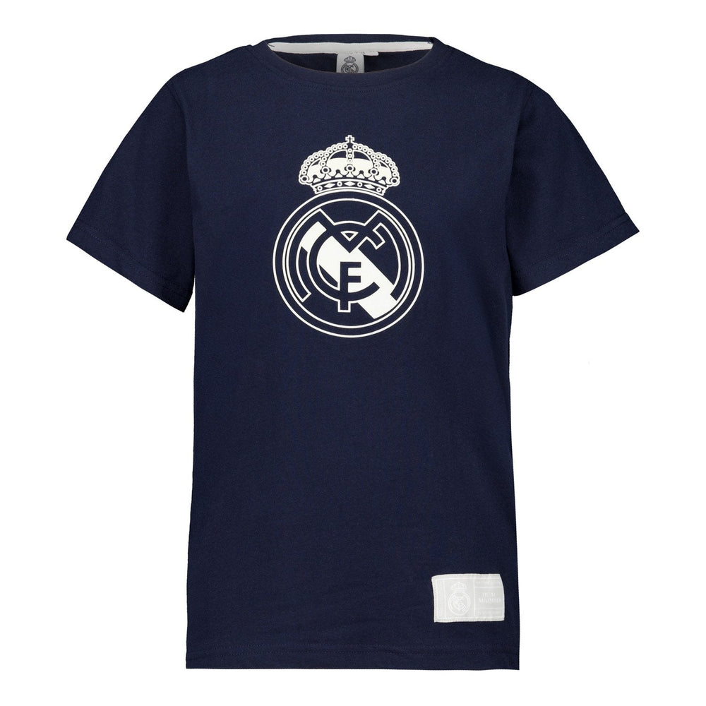 Kids Color Crest T-Shirt Navy Real Madrid