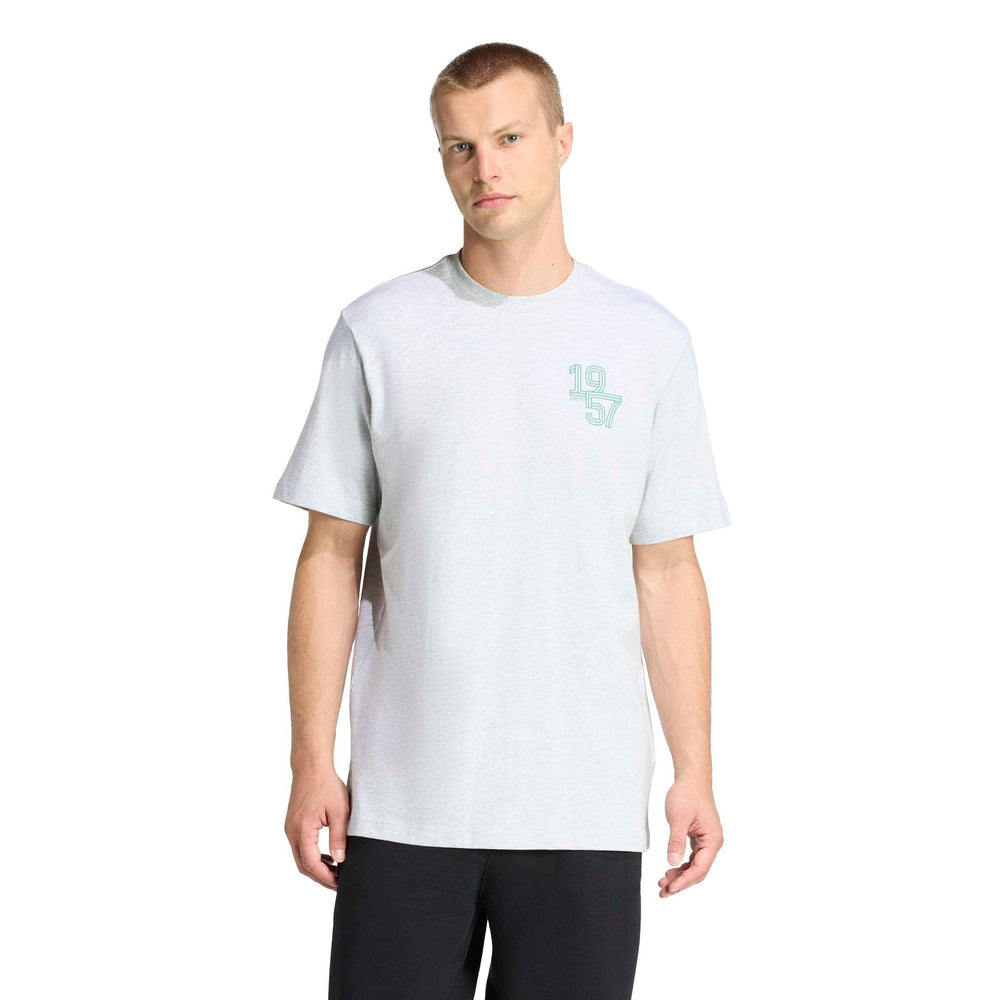 Mens adidas Heritage Pack T-Shirt Grey | 1957