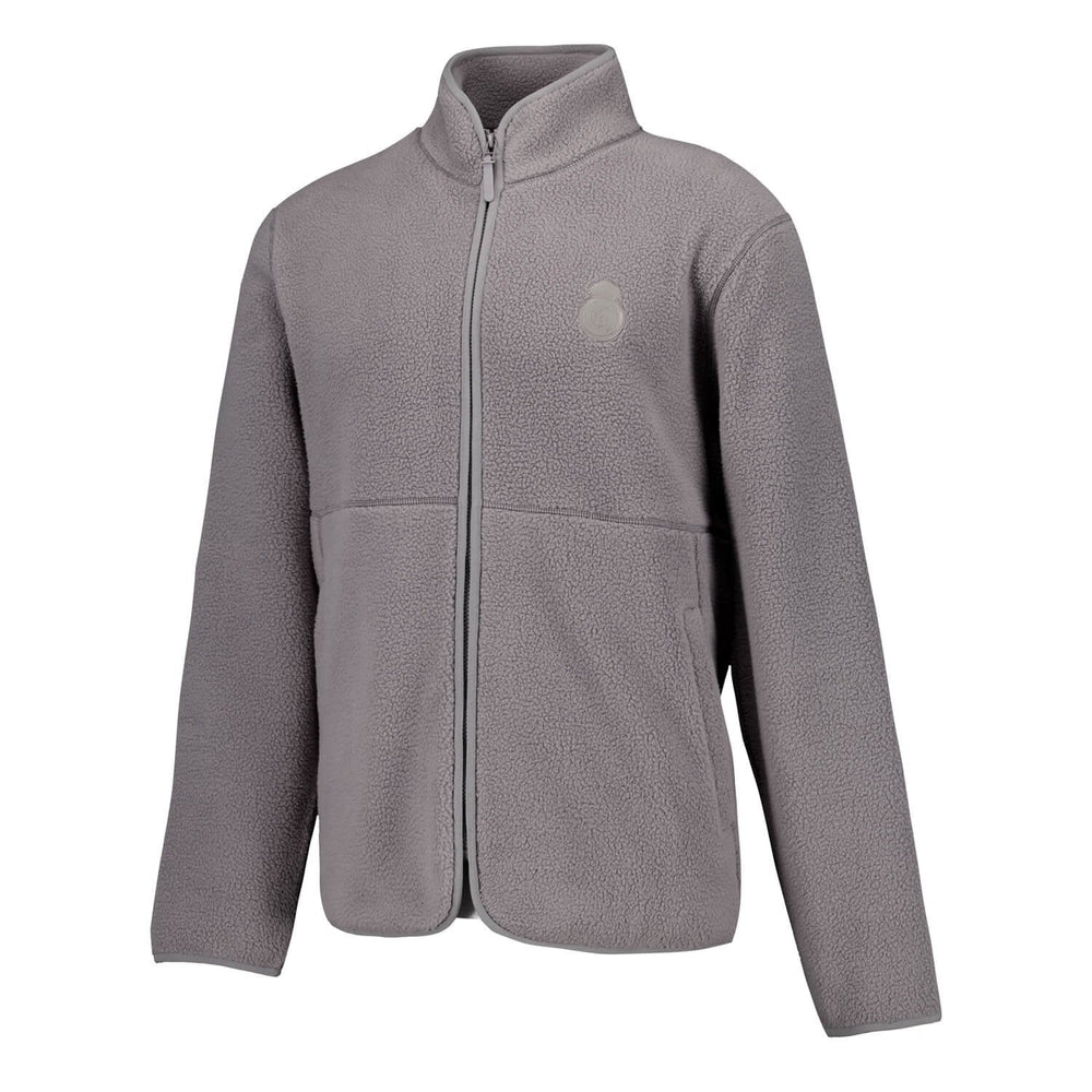 Mens Outerwear Sherpa Jacket Grey Real Madrid