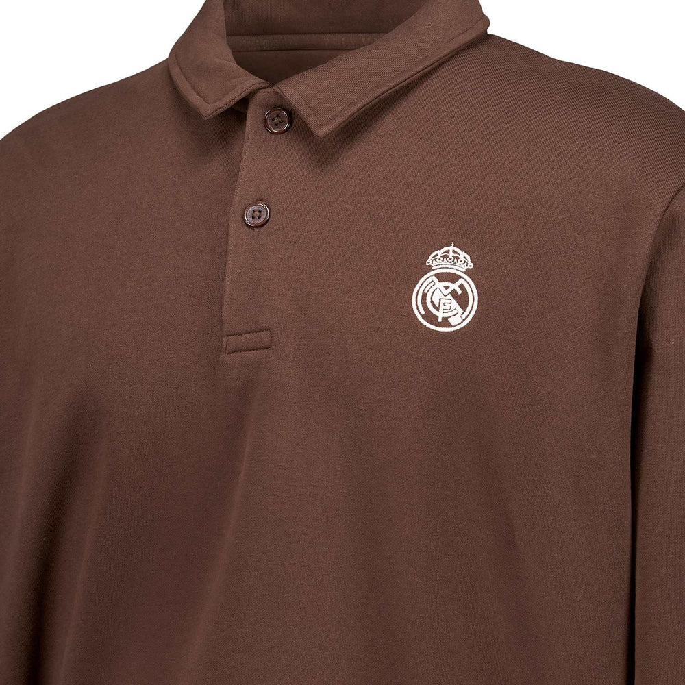 Mens Classic Polo Sweatshirt Brown