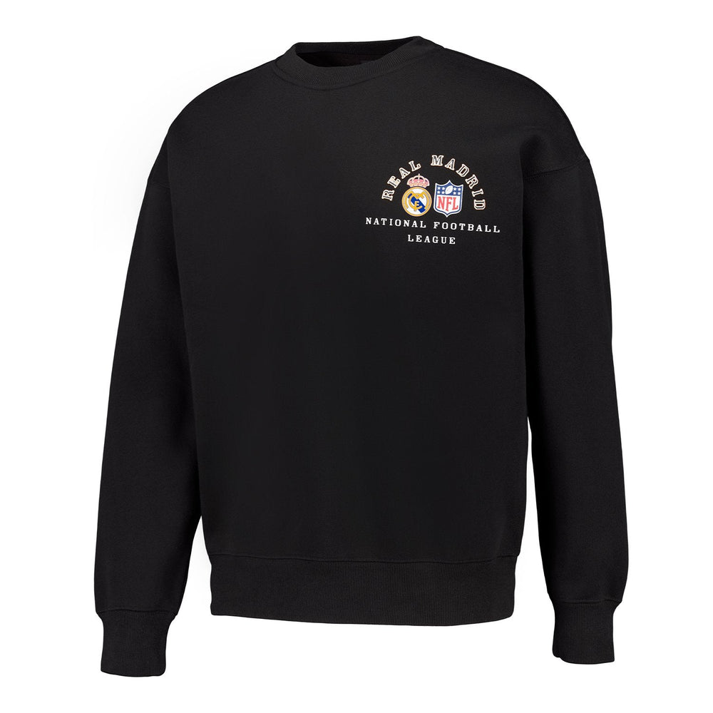 Mens Real Madrid x NFL Crew Sweatshirt Black