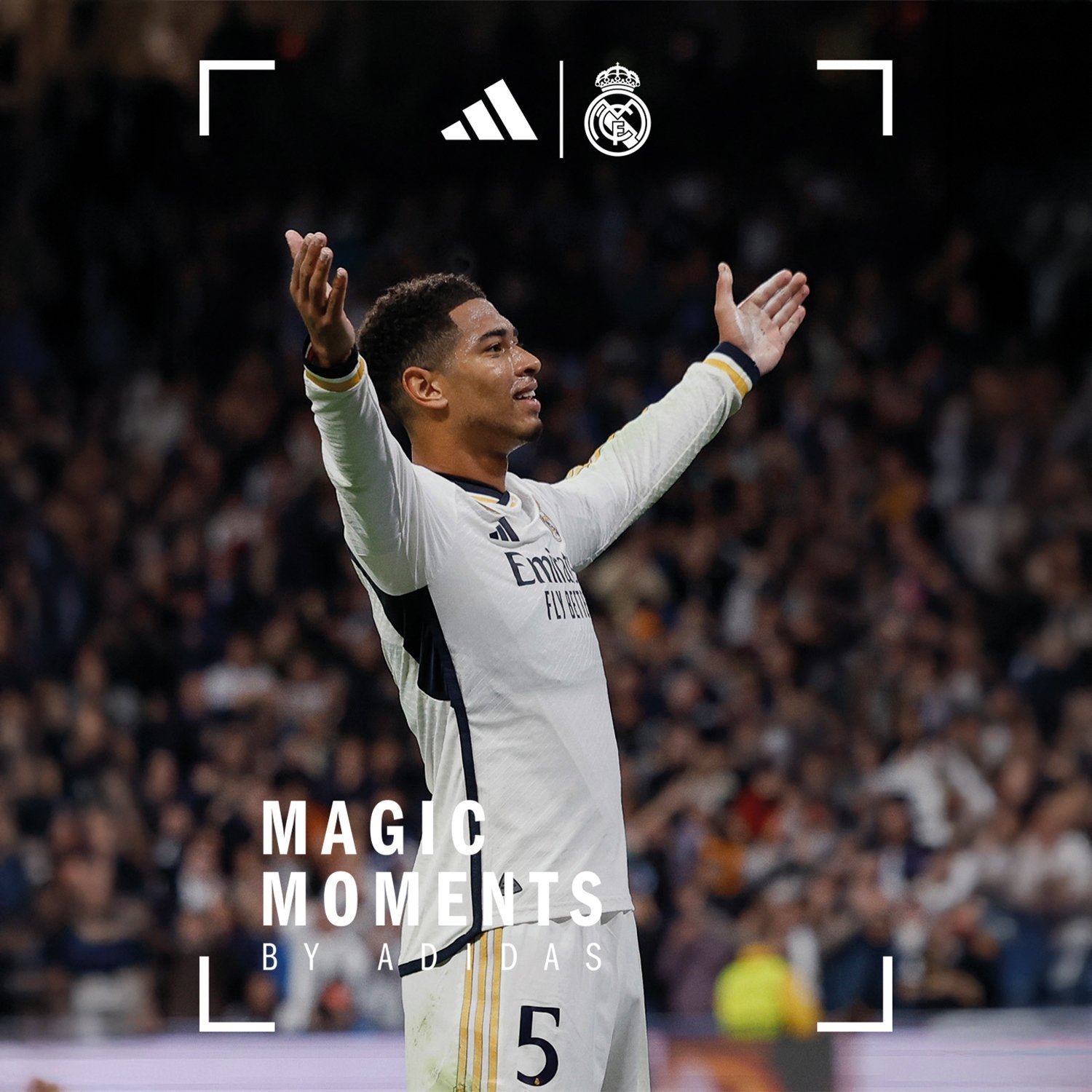 メンズ Tシャツ ベリンガム adidas Magic Moments ブラック – レアル