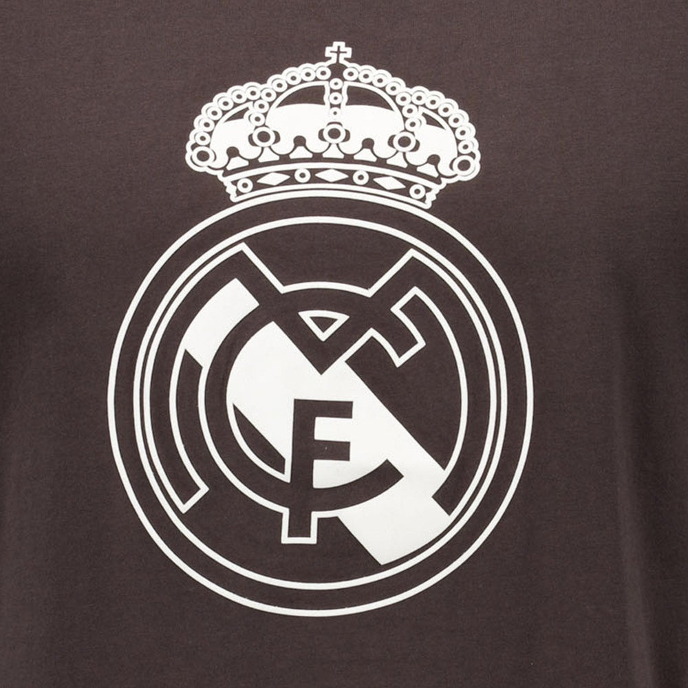 Mens Color Crest T-Shirt Washed Black Real Madrid
