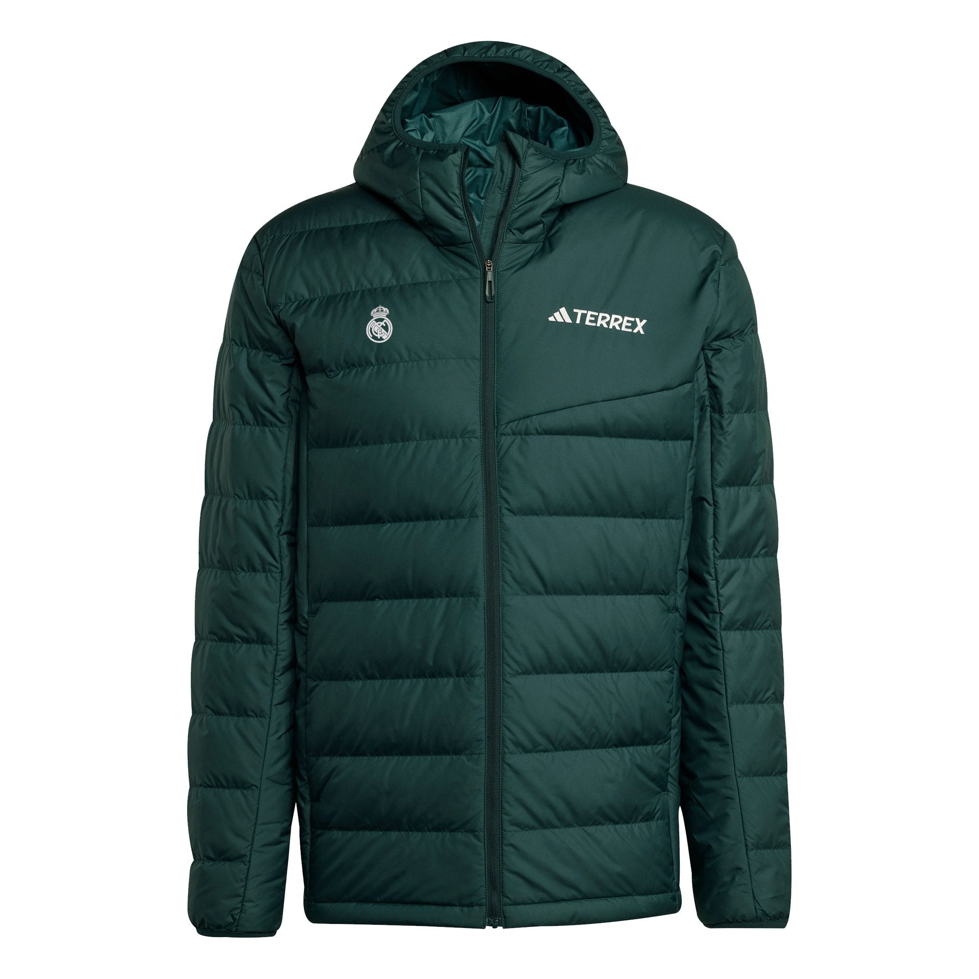 Mens adidas Terrex CLIMAWARM Rain Down Jacket Green